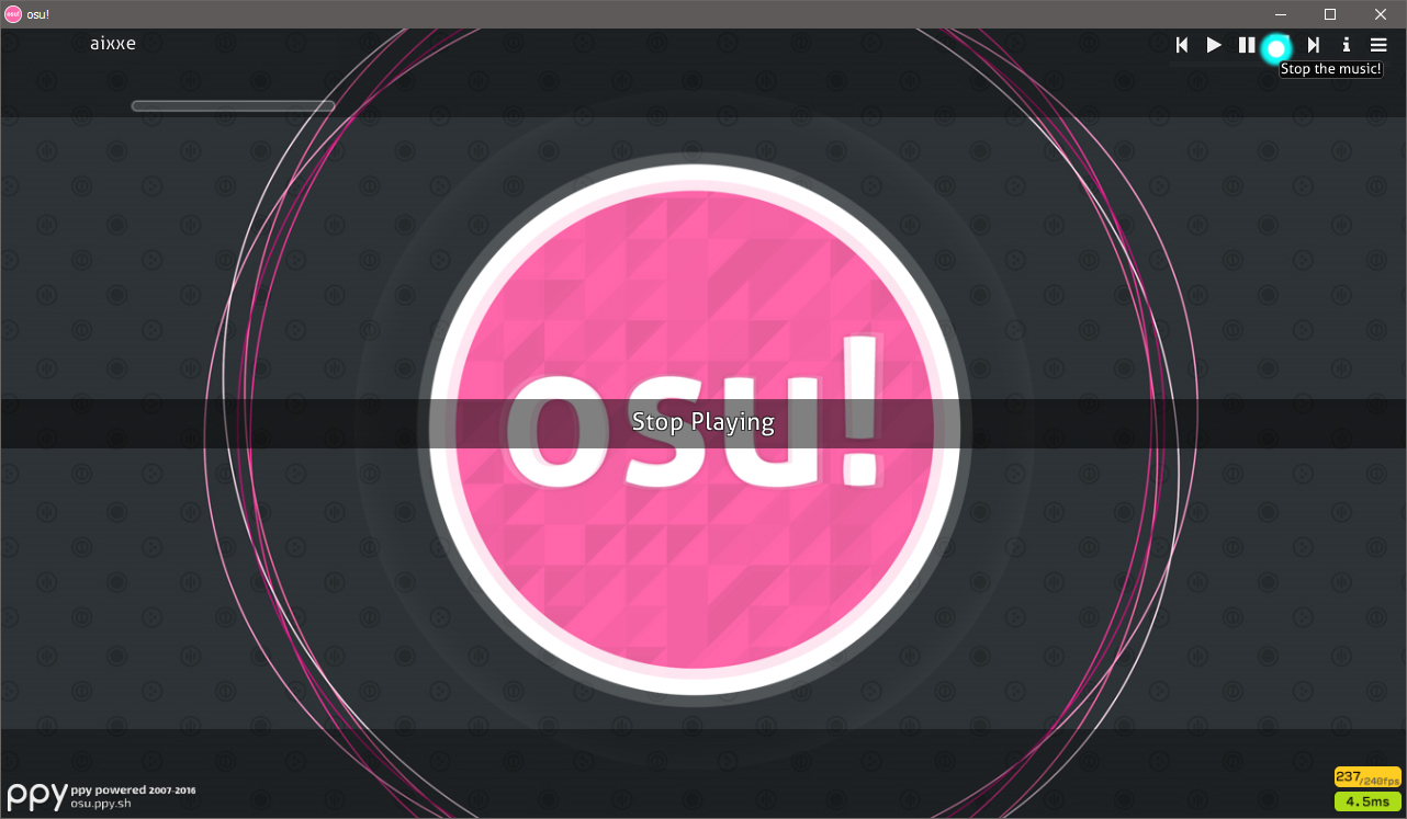 osu! with the music stopped.